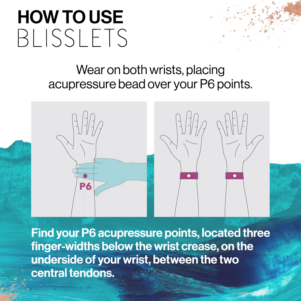 Accupressure Bracelets - Blisslets Nausea & Anxiety Relief Cartagena Pack
