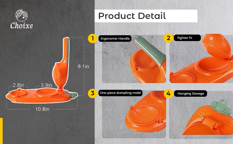 2-in-1 Manual Dough Press. Dumpling Empanada Pastries Maker.