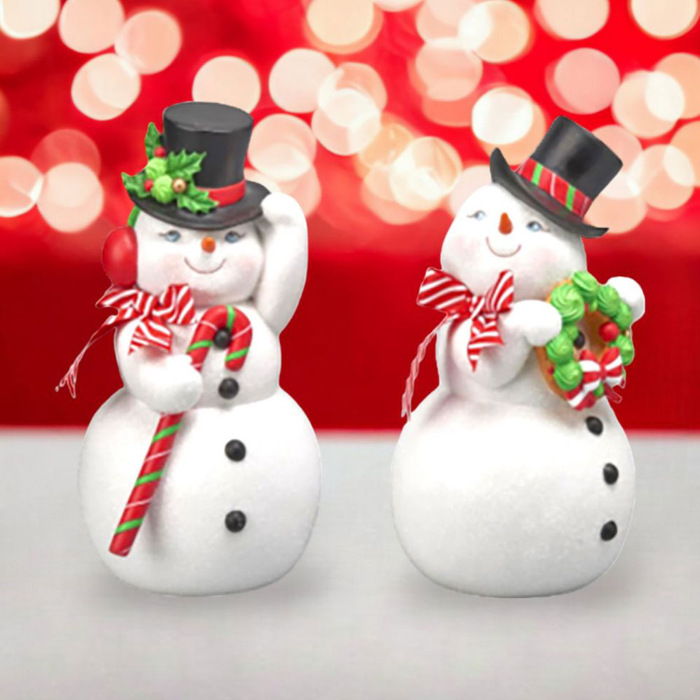 12" Jolly Snowman Couple by December Diamonds-2