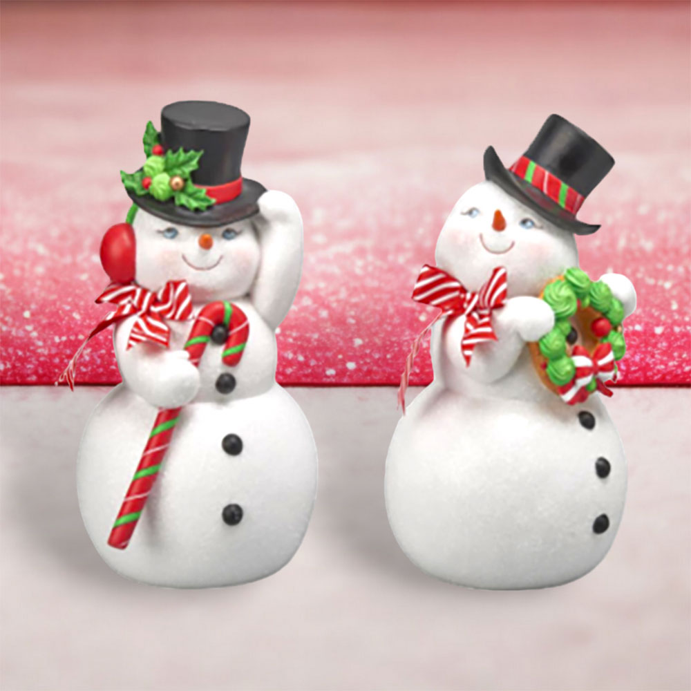 12" Jolly Snowman Couple by December Diamonds-1