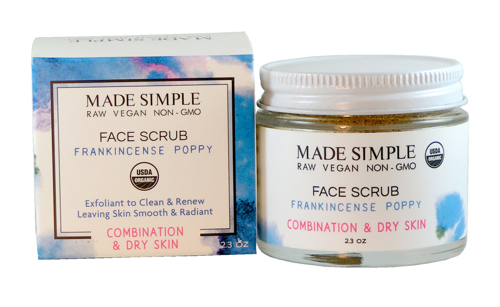 Frankincense Poppy Seed Face Scrub for Combination/Dry Skin - Certified Organic, Vegan & Cruelty-free-7